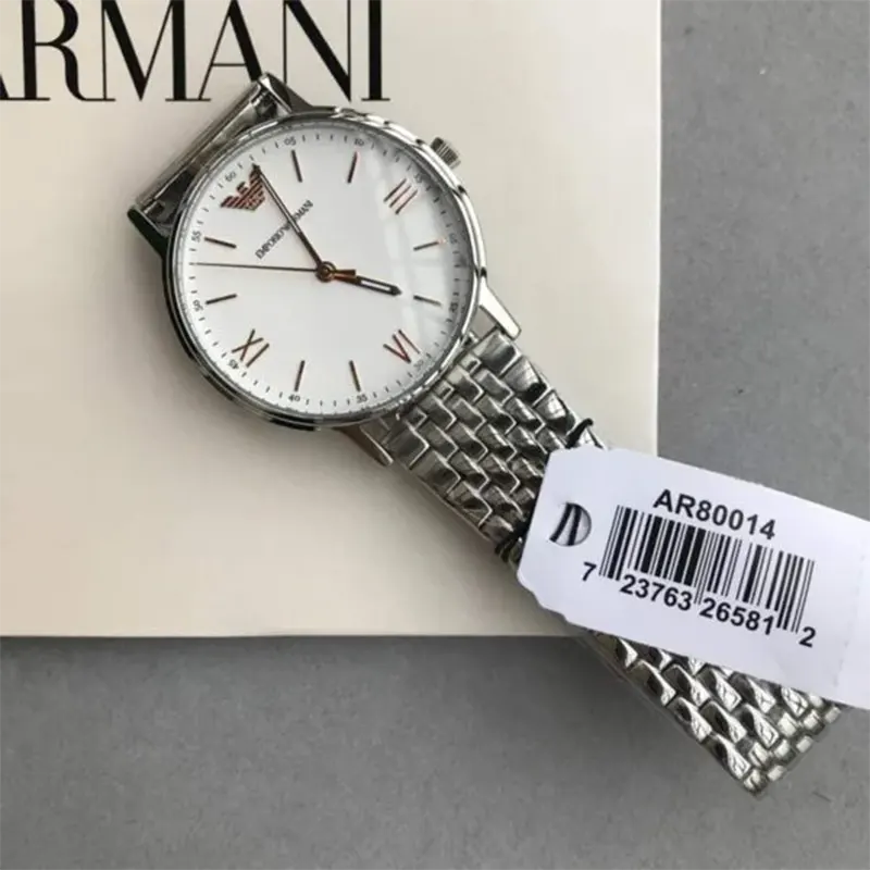 Emporio Armani Classic Silver Dial Men's Watch | AR80014